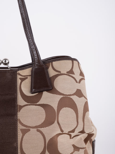 COACH Vintage Oversized Signature Tote Bag