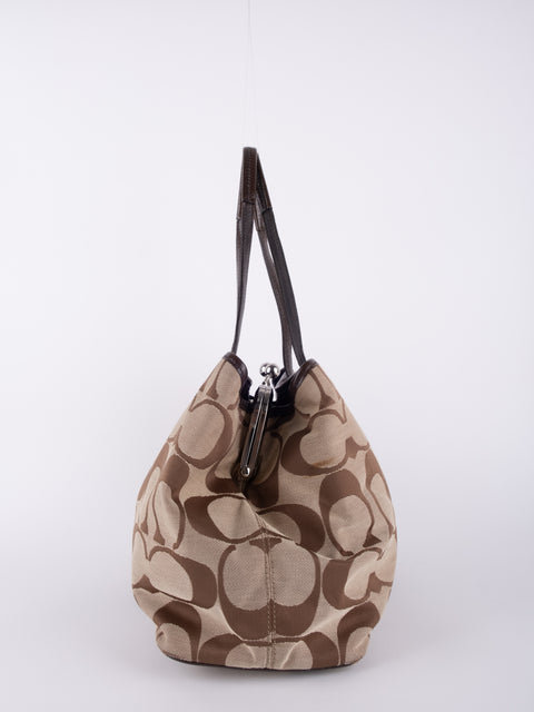 COACH Vintage Oversized Signature Tote Bag
