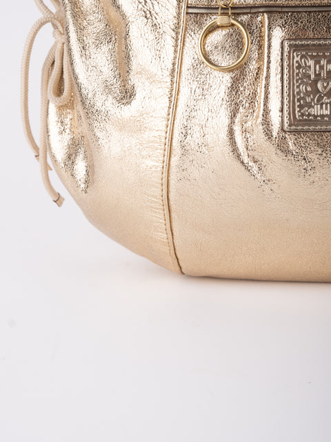 COACH Vintage Metallic Gold Hobo Bag נדיר להשגה