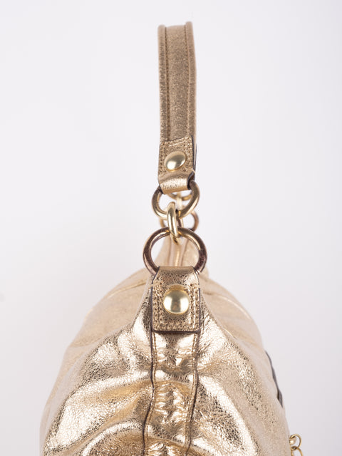 COACH Vintage Metallic Gold Hobo Bag נדיר להשגה
