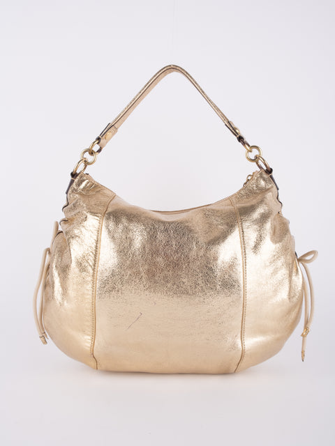 COACH Vintage Metallic Gold Hobo Bag נדיר להשגה