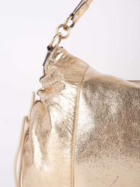 COACH Vintage Metallic Gold Hobo Bag נדיר להשגה