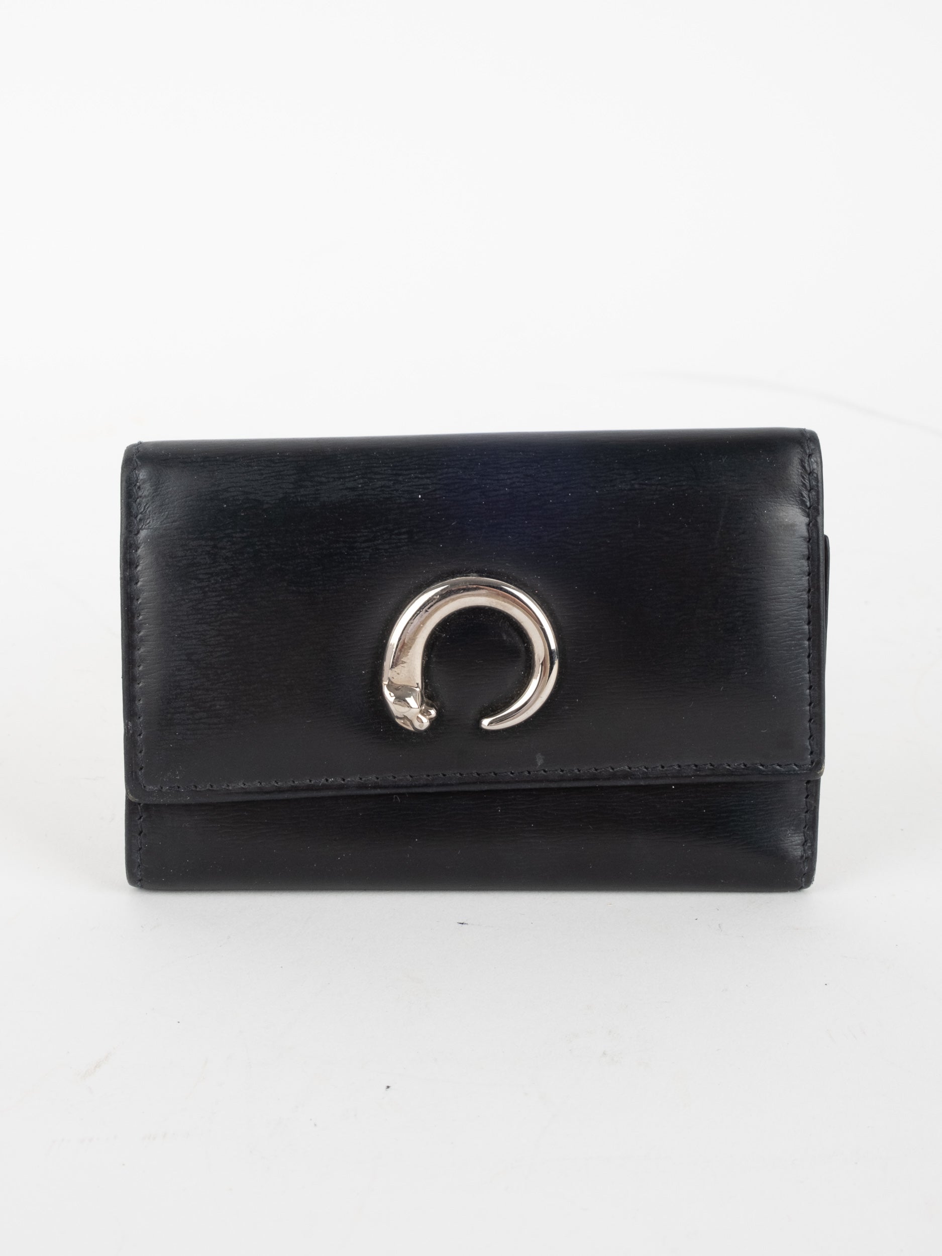 Cartier Vintage Leather Key Case Black Classic Design