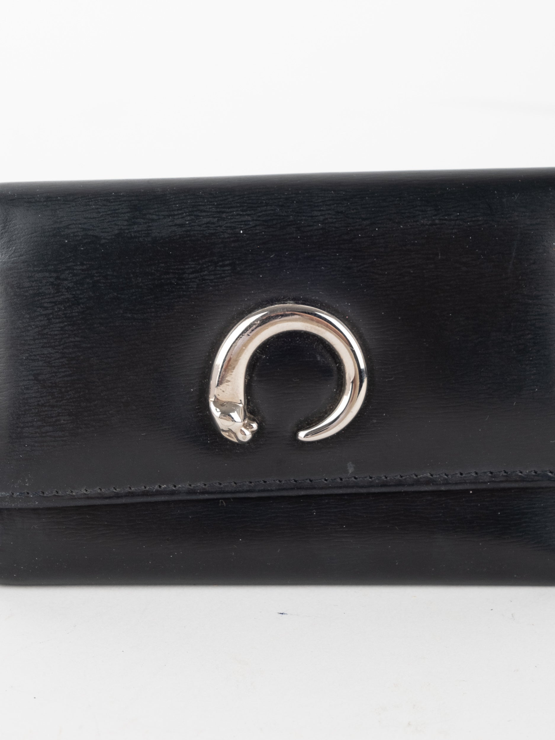 Cartier Vintage Leather Key Case Black Classic Design