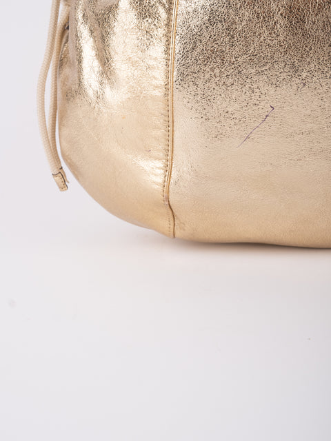 COACH Vintage Metallic Gold Hobo Bag נדיר להשגה