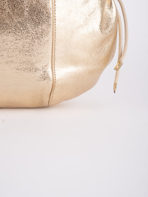 COACH Vintage Metallic Gold Hobo Bag נדיר להשגה