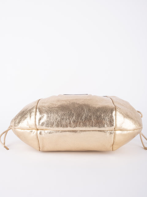 COACH Vintage Metallic Gold Hobo Bag נדיר להשגה