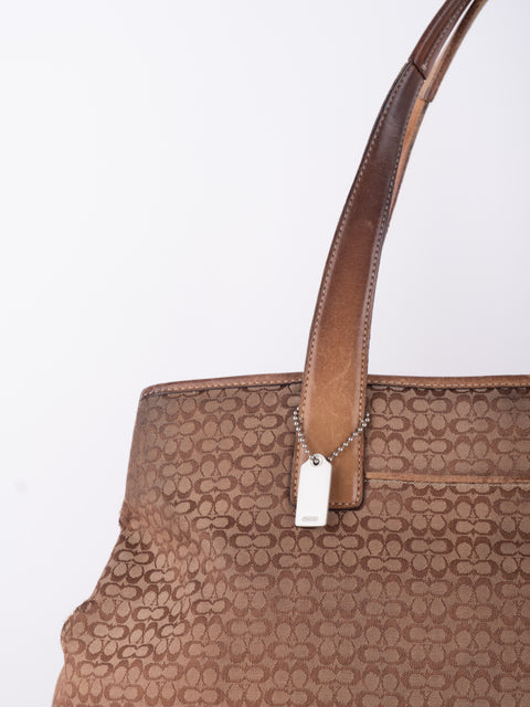 Coach Brown Leather Tote Bag