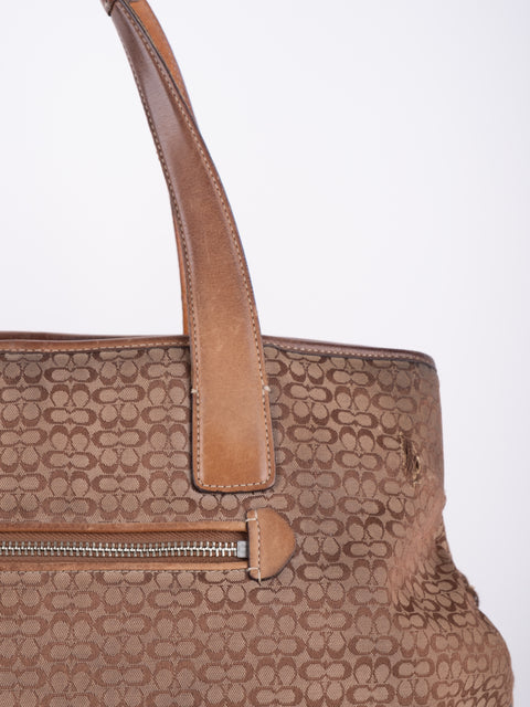 Coach Brown Leather Tote Bag