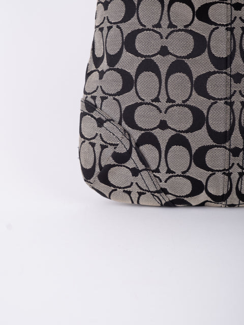 COACH Vintage Black Signature Crossbody Bag