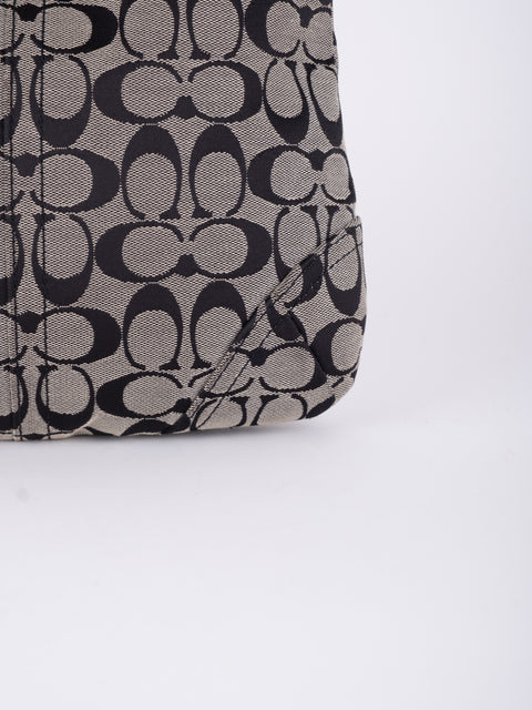 COACH Vintage Black Signature Crossbody Bag