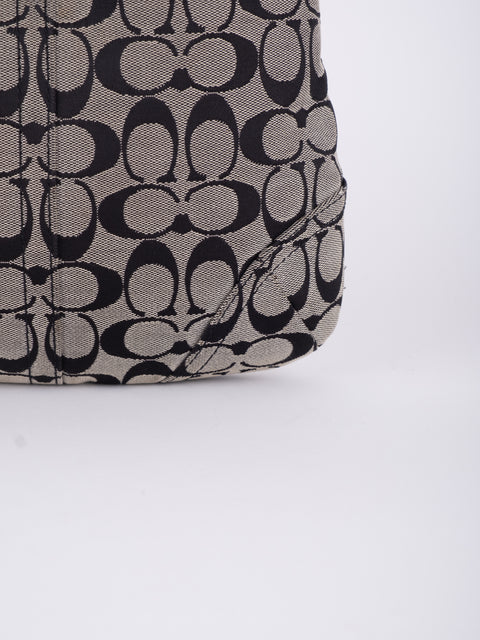 COACH Vintage Black Signature Crossbody Bag