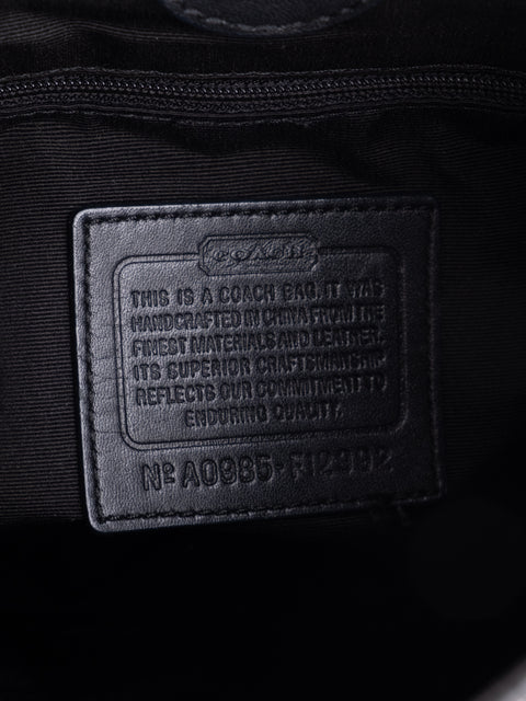 COACH Vintage Black Signature Crossbody Bag