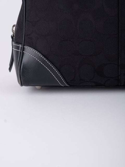 COACH Vintage Black Buckle Satchel Bag