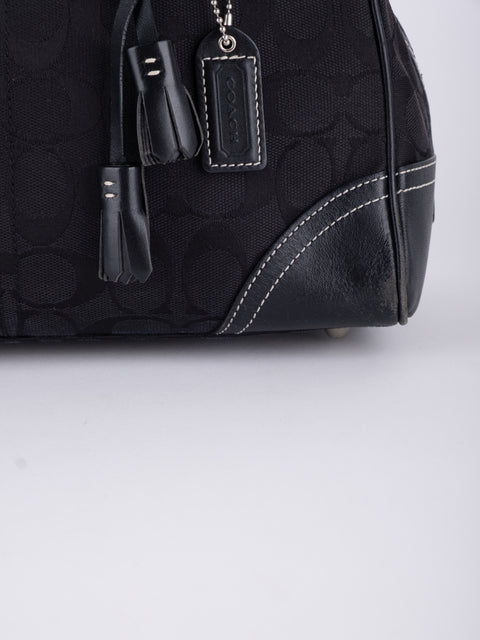 COACH Vintage Black Buckle Satchel Bag