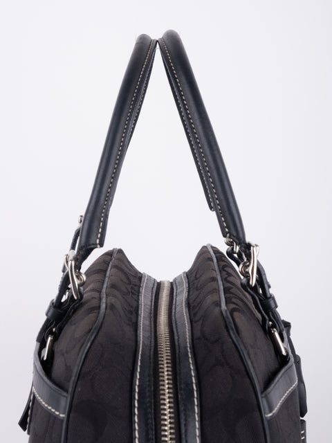 COACH Vintage Black Buckle Satchel Bag
