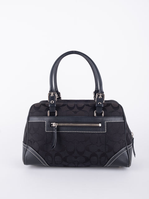 COACH Vintage Black Buckle Satchel Bag