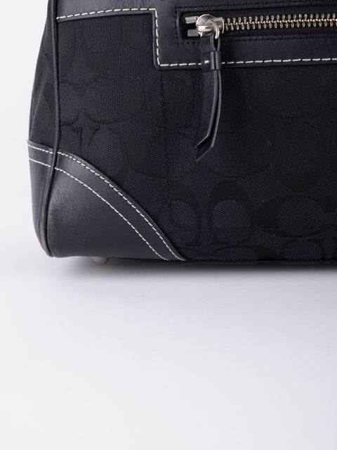 COACH Vintage Black Buckle Satchel Bag
