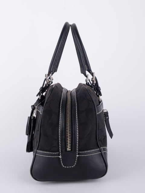 COACH Vintage Black Buckle Satchel Bag