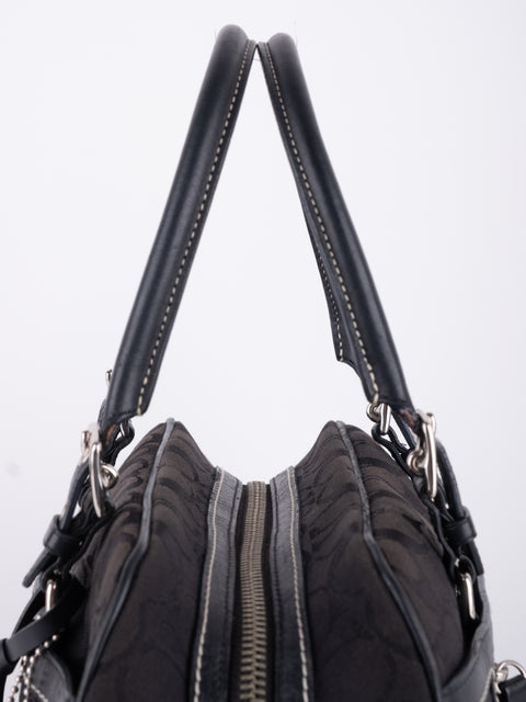 COACH Vintage Black Buckle Satchel Bag