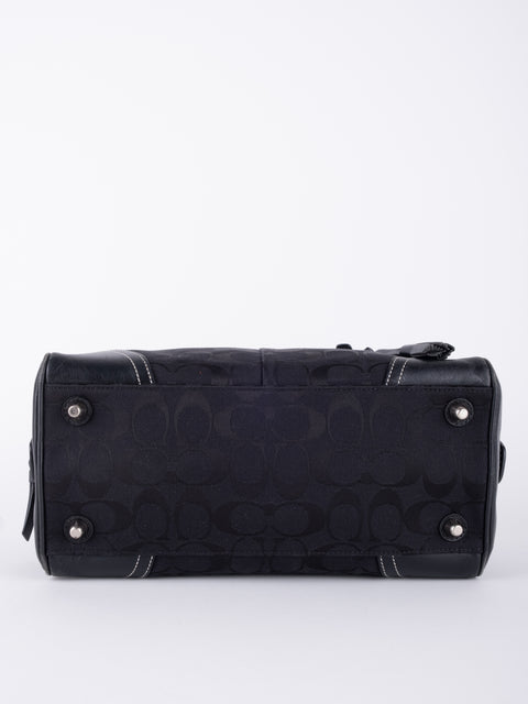 COACH Vintage Black Buckle Satchel Bag