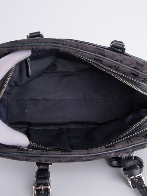 COACH Vintage Black Buckle Satchel Bag