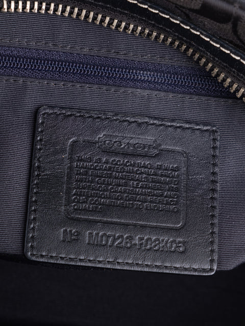 COACH Vintage Black Buckle Satchel Bag