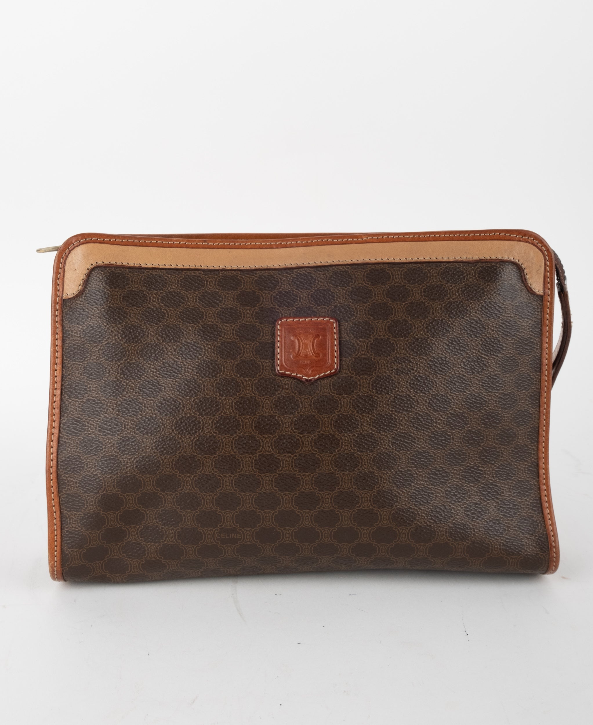 Celine Vintage Clutch Pouch Monogram Canvas