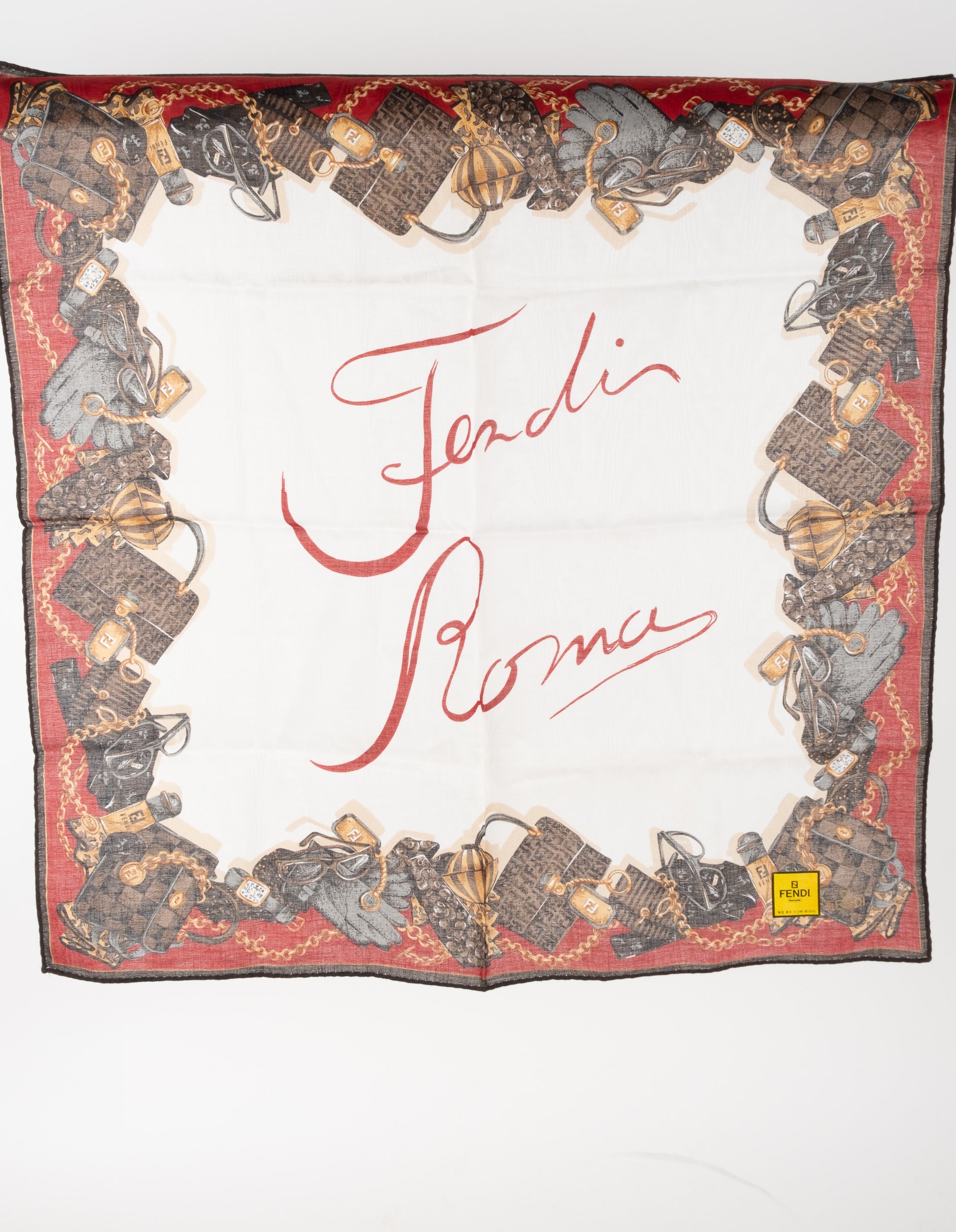 Fendi Cotton Handkerchief Square Classic