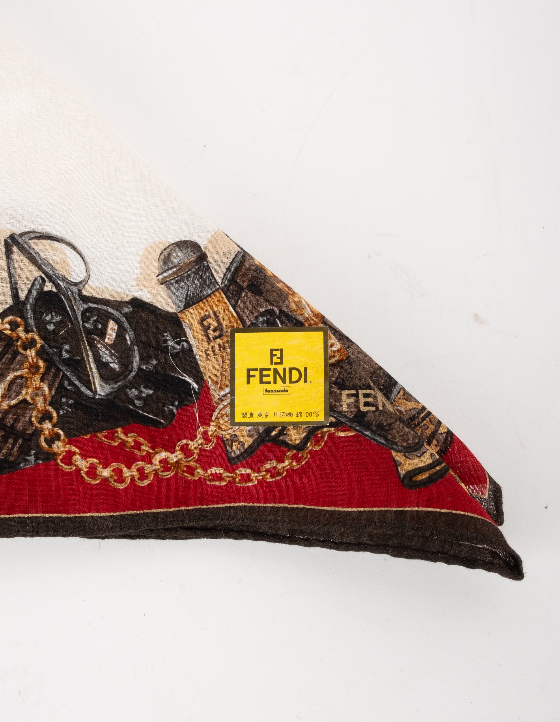 Fendi Cotton Handkerchief Square Classic