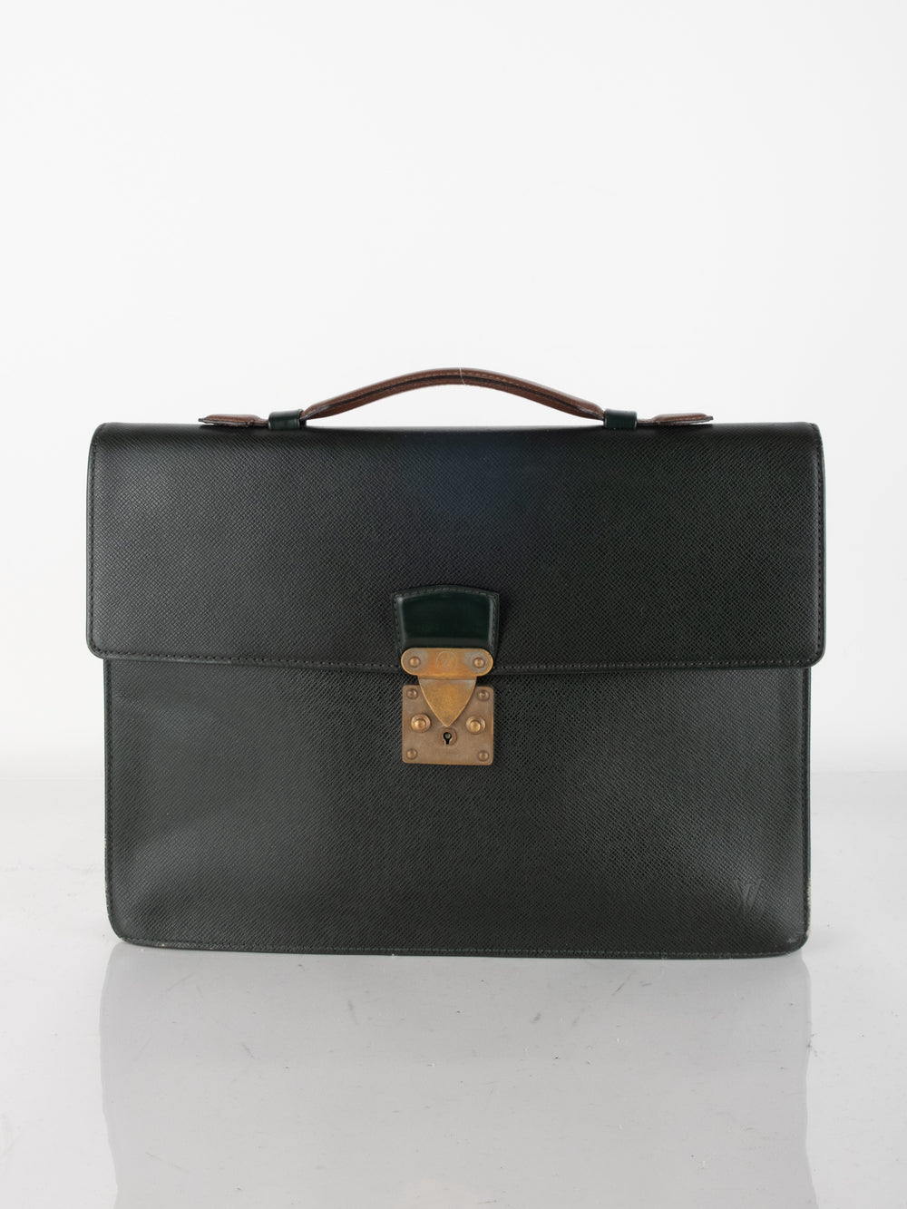 Louis Vuitton Vintage Black Leather Briefcase