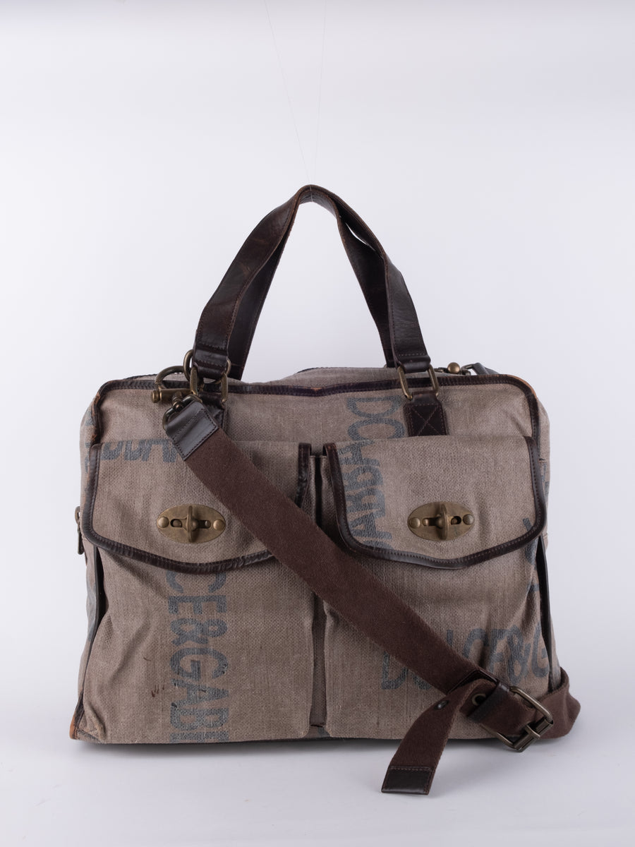 DOLCE & GABBANA Large Beige Multi Pocket Tote Bag