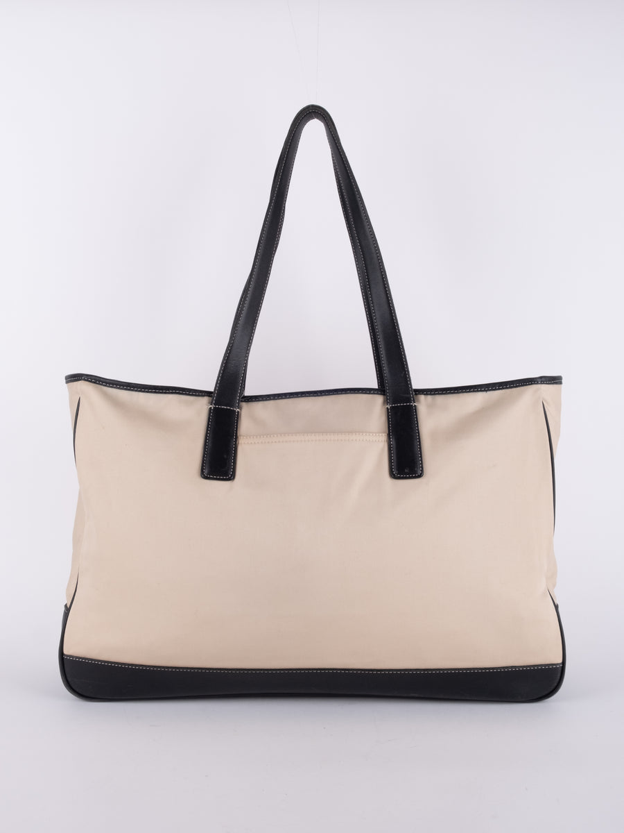 COACH Vintage Two-Tone Leather Tote Bag