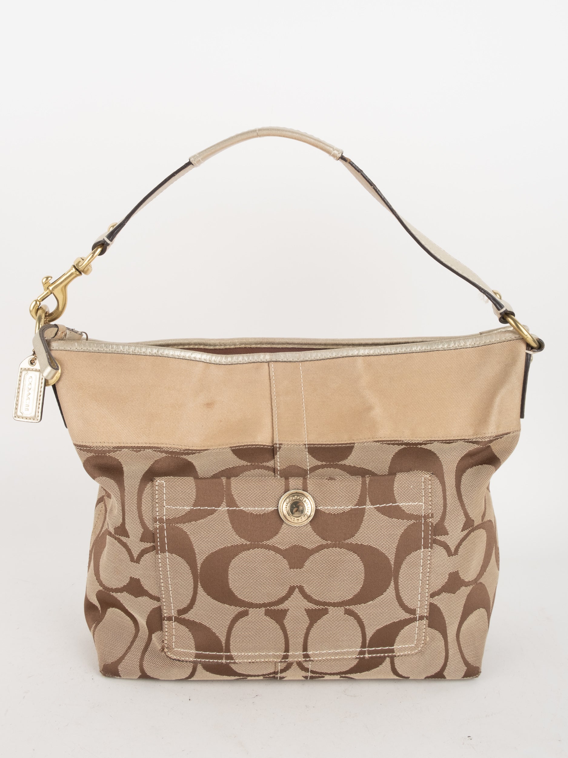 COACH Signature Canvas Shoulder Bag