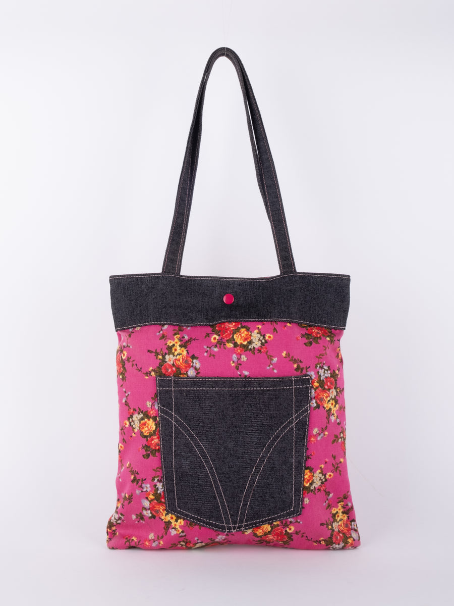 DOLCE & GABBANA Pink Floral Small Tote Bag