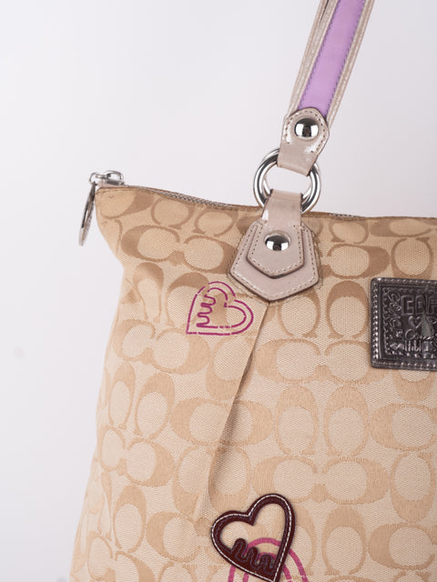 COACH Vintage Signature Graffiti Tote Bag