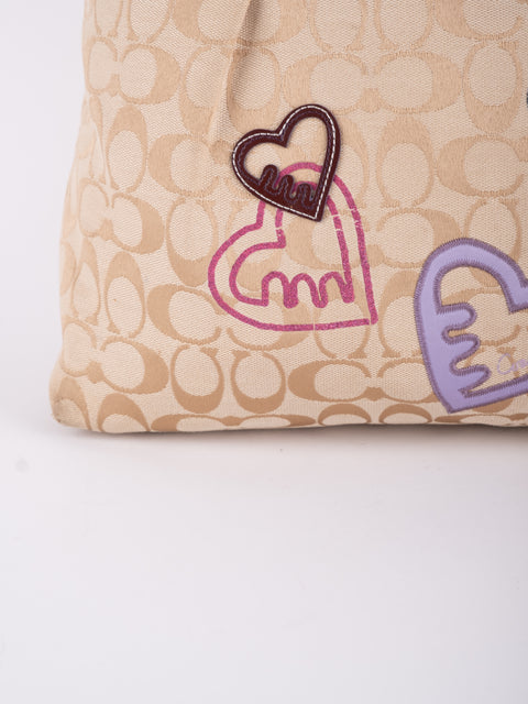 COACH Vintage Signature Graffiti Tote Bag