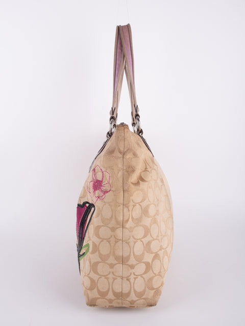 COACH Vintage Signature Graffiti Tote Bag