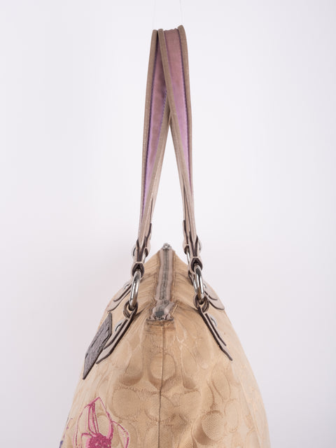 COACH Vintage Signature Graffiti Tote Bag
