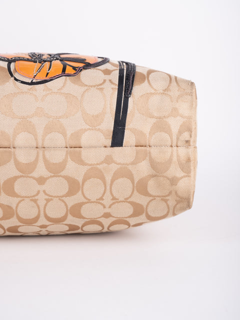 COACH Vintage Signature Graffiti Tote Bag