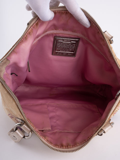COACH Vintage Signature Graffiti Tote Bag