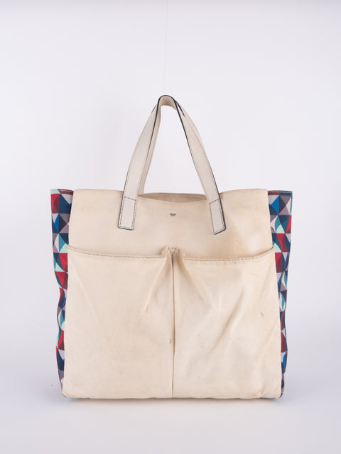 COACH Vintage Cream Colorblock Tote Bag