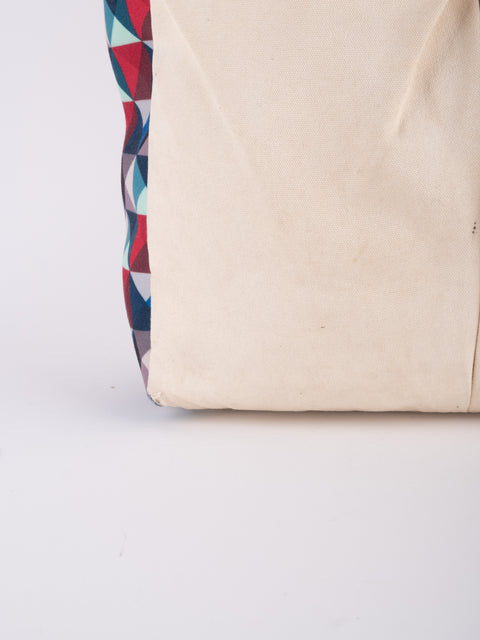 COACH Vintage Cream Colorblock Tote Bag