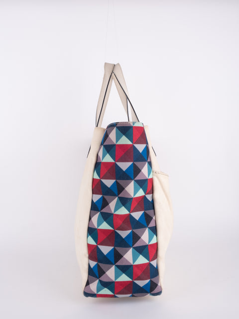 COACH Vintage Cream Colorblock Tote Bag