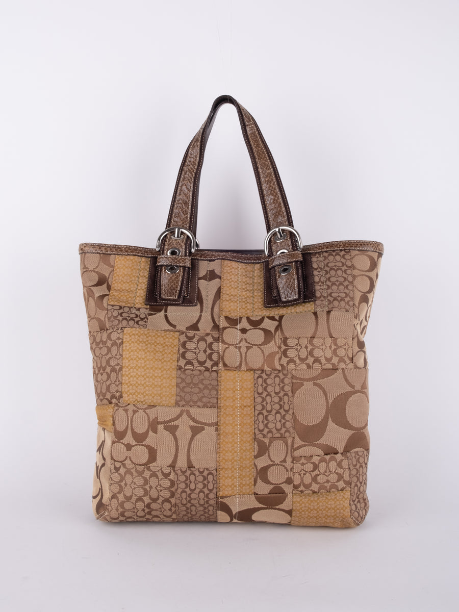 COACH Vintage Patchwork Signature Tote Bag