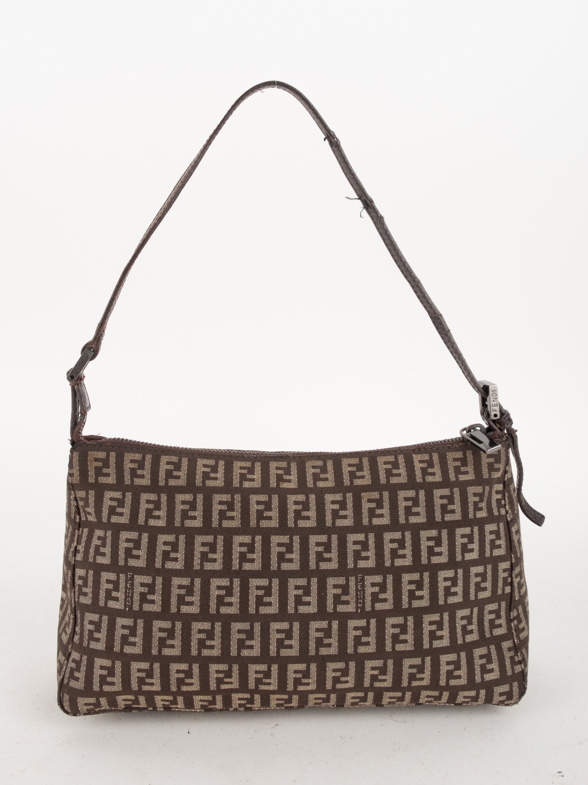 FENDI Zucca Canvas Shoulder Bag