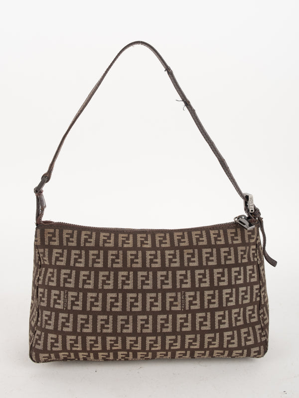 FENDI Zucca Canvas Shoulder Bag