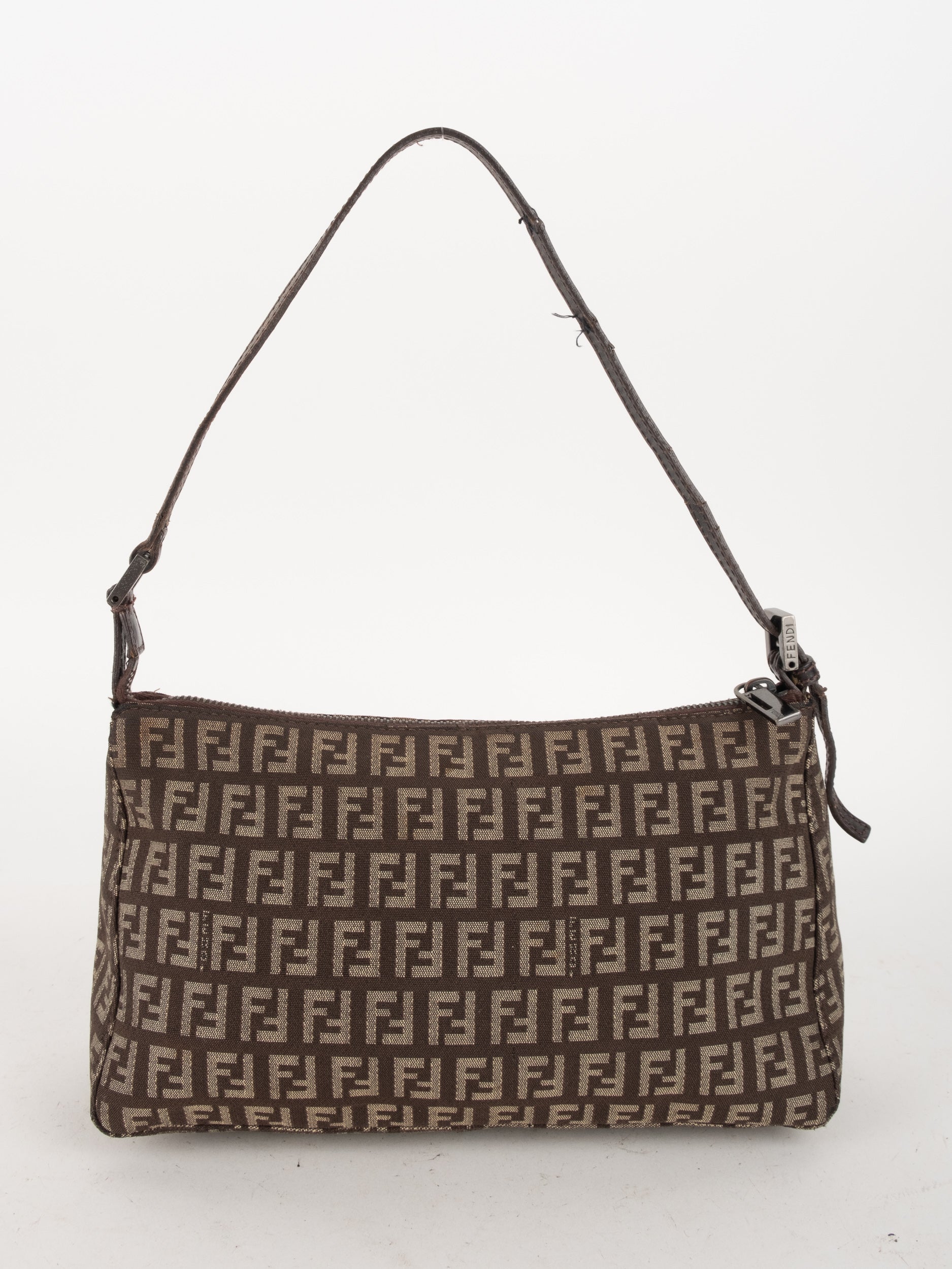 FENDI Zucca Canvas Shoulder Bag