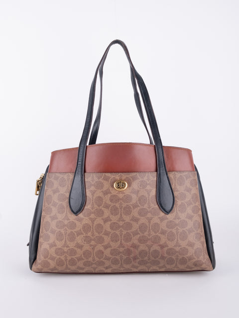 COACH Vintage Signature Colorblock Tote Bag
