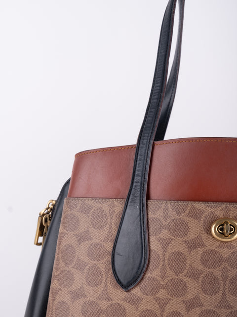 COACH Vintage Signature Colorblock Tote Bag